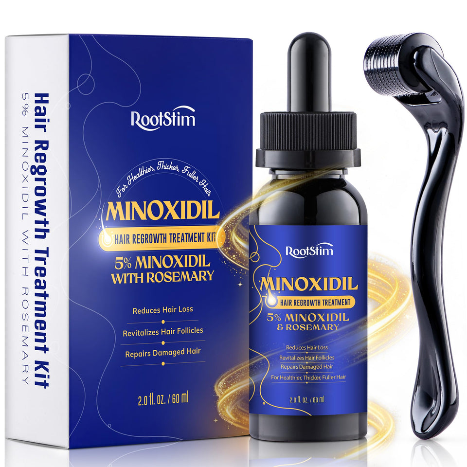 RootStim bottle front showing clear label and easy-to-use dropper for targeted application