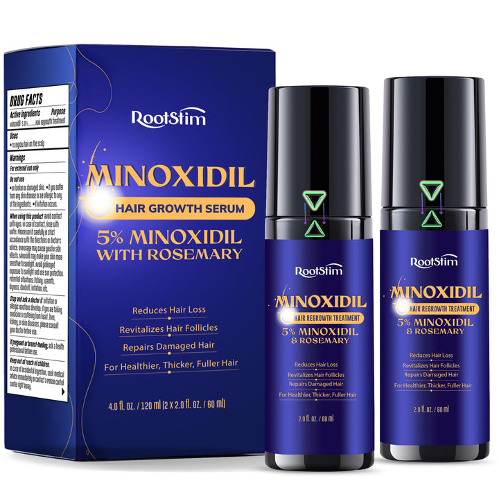 RootStim front packaging 2-pack showing bottles and label, supports consistent regrowth