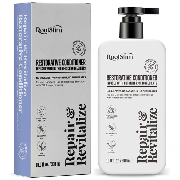 RootStim front packaging showing 10 fl oz bottle and label benefit