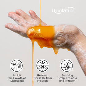 RootStim label close-up highlighting selenium sulfide and botanicals