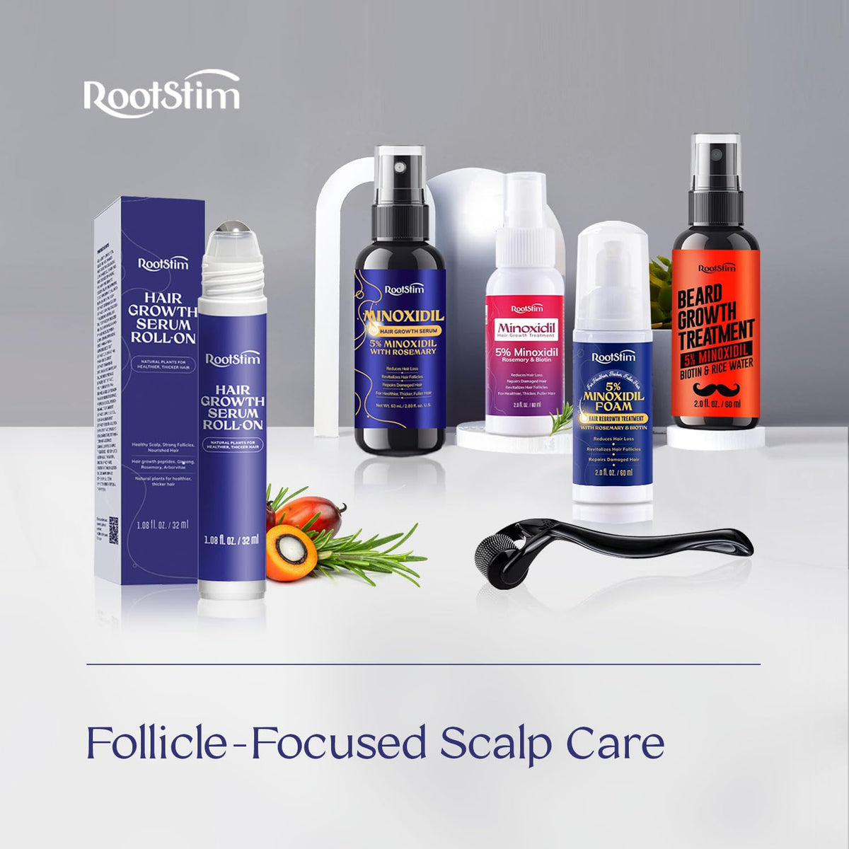 RootStim lifestyle scene on bathroom counter for daily routine