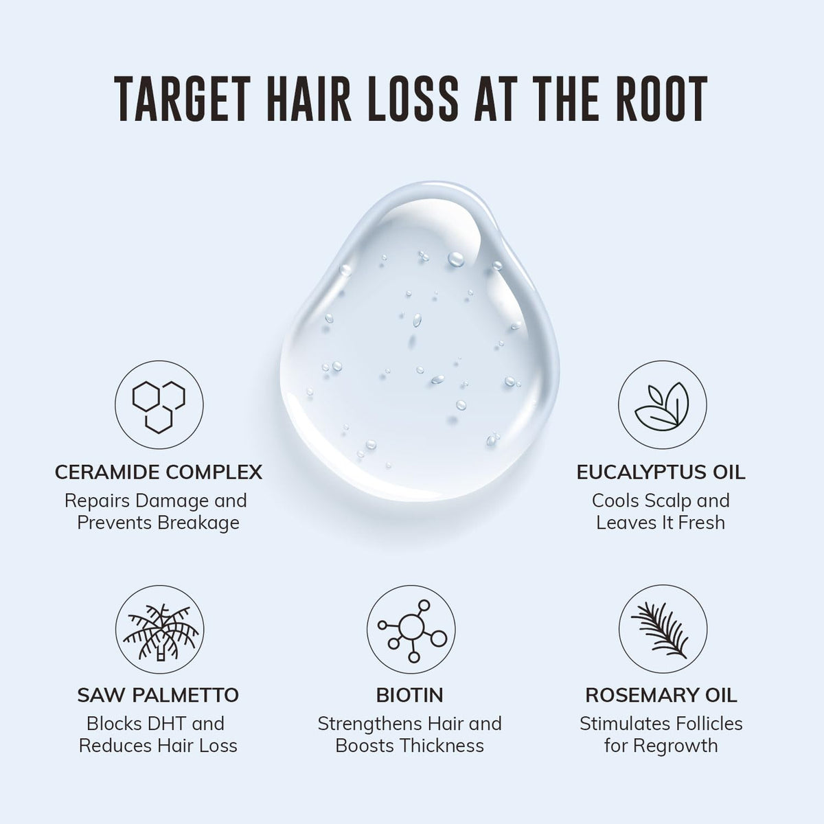 RootStim shampoo foam texture closeup showing gentle, volumizing lather