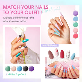ROSALIND application in use showing cured gel nails with neat, long-lasting look