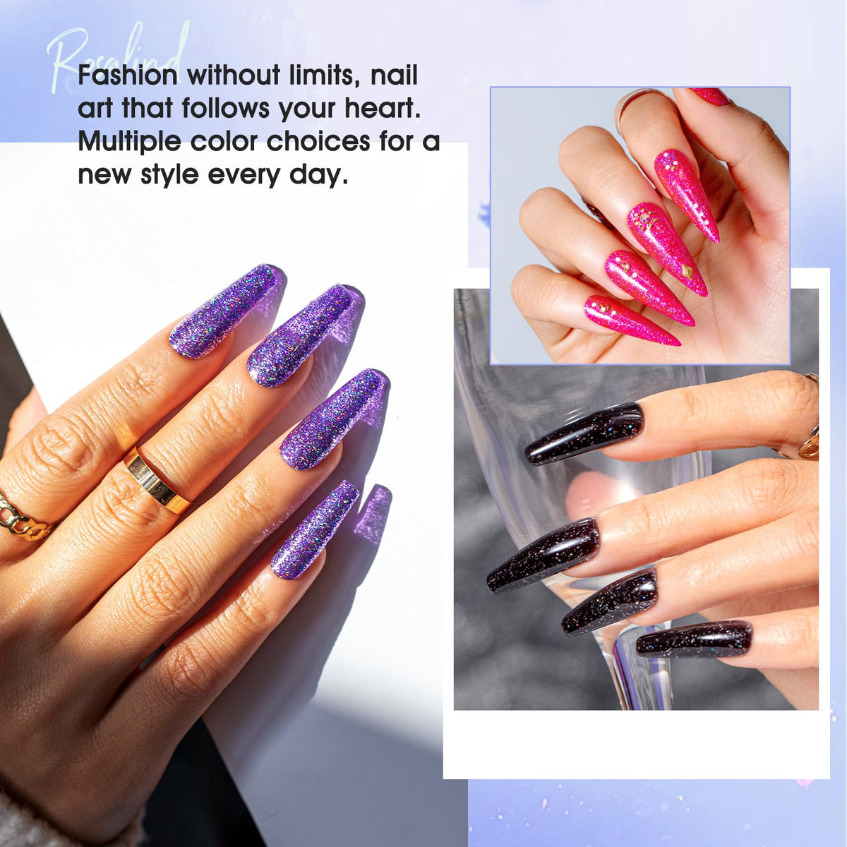 ROSALIND brush stroke of gel polish showing smooth application advantage