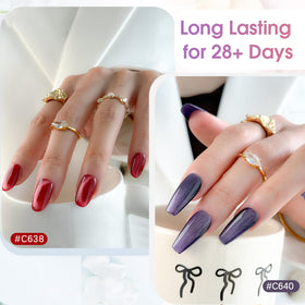 ROSALIND magnet hovering over nail in use to create shimmering cat eye stripe effect