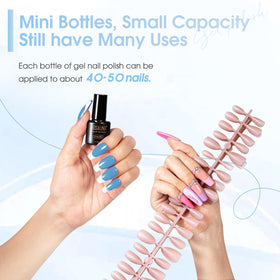 ROSALIND lifestyle scene of finished manicure on model hands showcasing salon-quality results