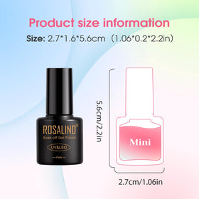 ROSALIND bottle size scale in hand demonstrating travel-friendly volume