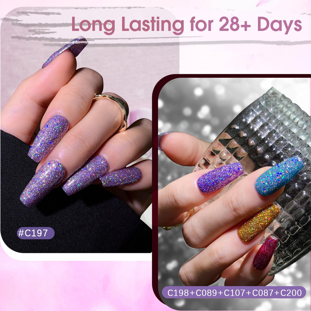 ROSALIND swatches on nail wheels illustrating color range and wearable looks