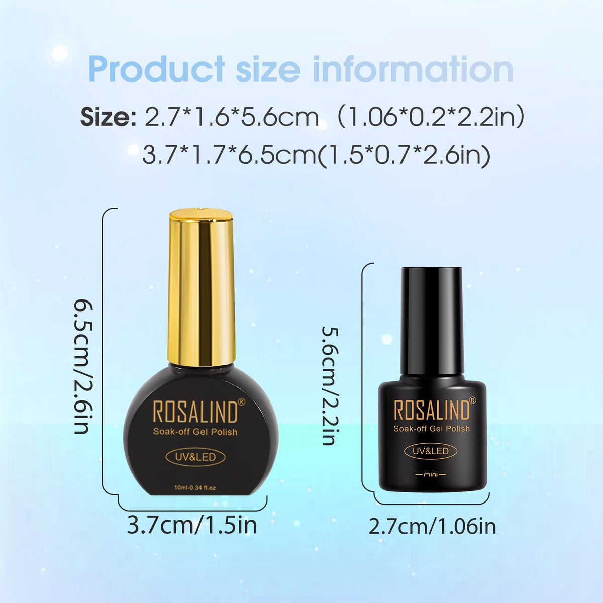 ROSALIND texture comparison of glossy versus matte top coat illustrating finish choice