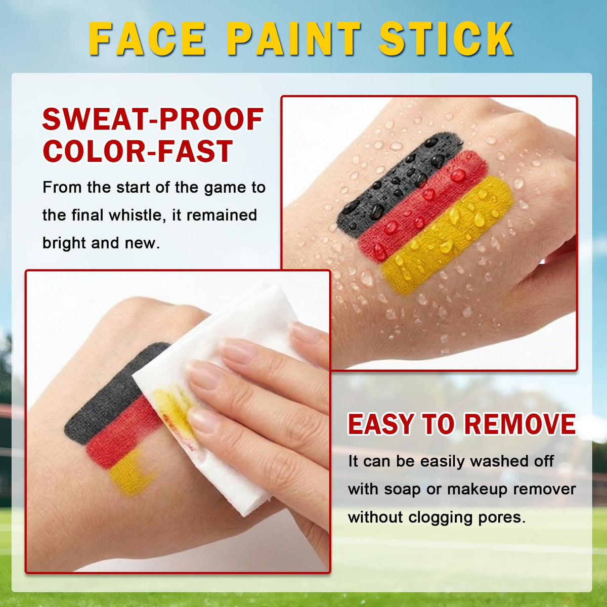 Rosawee on player during game capturing durable color and in-play visibility