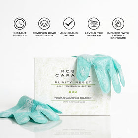 Rose & Caramel close-up of glove texture that gently exfoliates