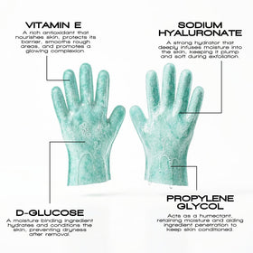 Rose & Caramel glove on hand demonstrating easy tan removal