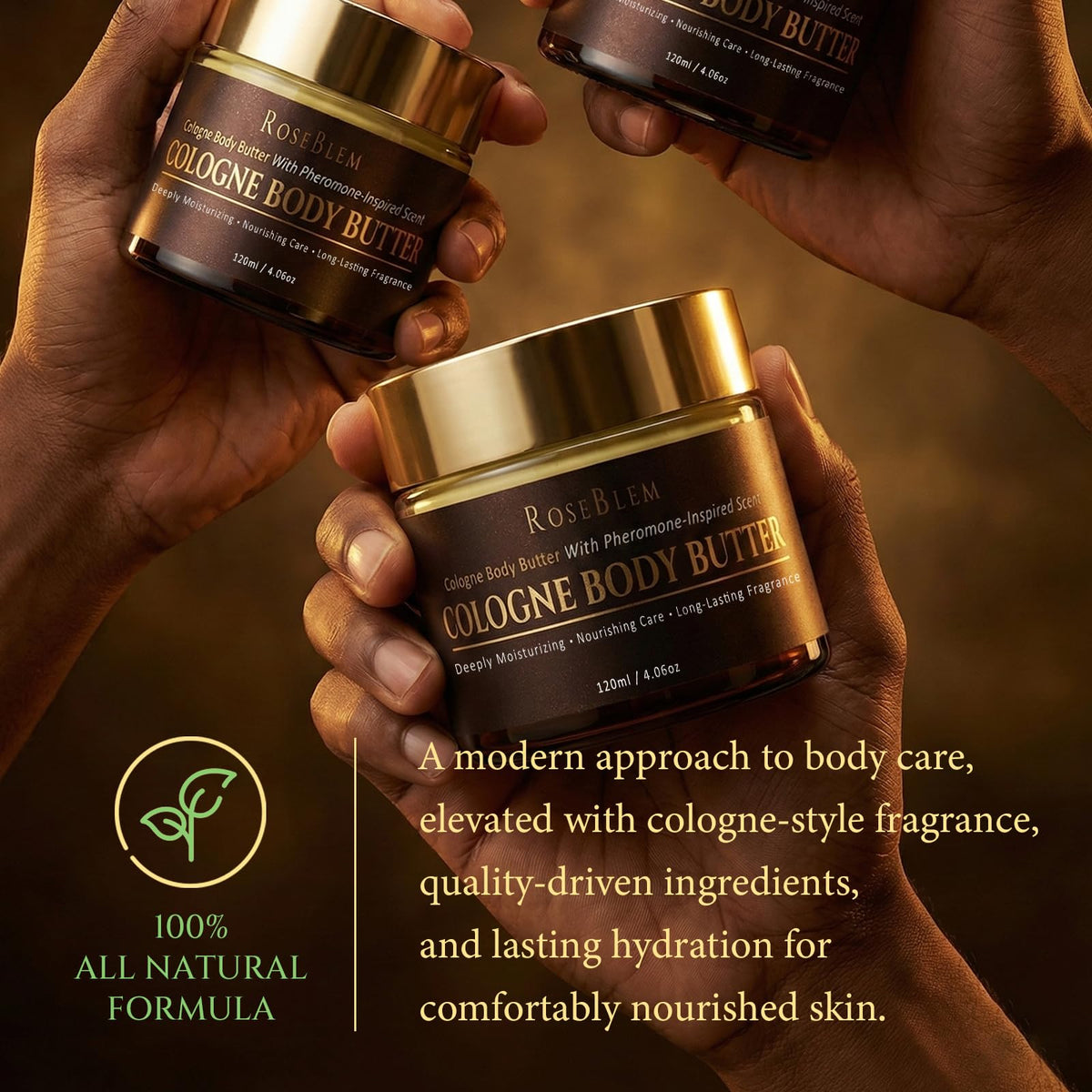 Roseblem shea butter ingredient scoop highlighting nourishing hydration