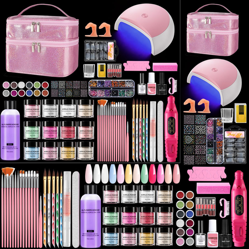 Rosiour front packaging in pink cosmetic bag showing complete kit and portability