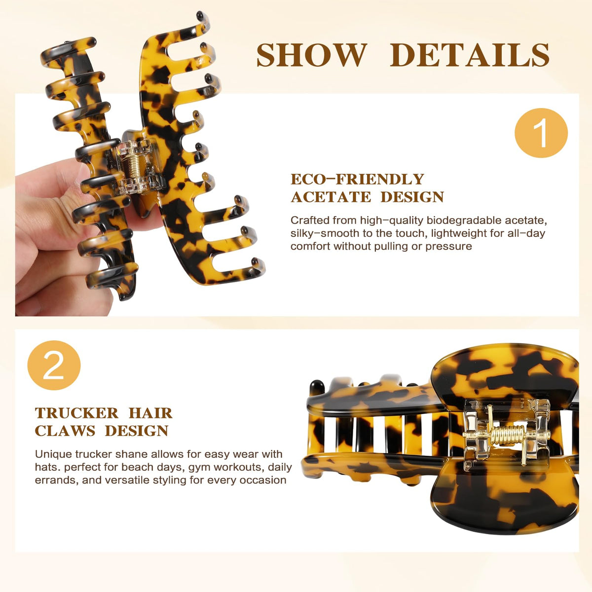 Rosivyphan detail of clip teeth and spring demonstrating secure non-slip grip