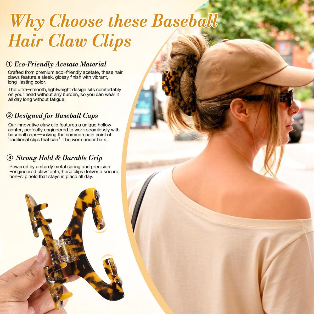 Rosivyphan side profile fitted under a baseball cap showing low-profile fit benefit: no hat bulging