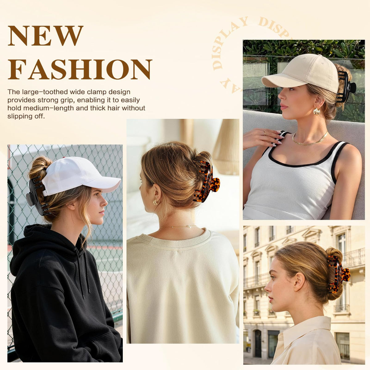 Rosivyphan used in a low bun hairstyle, keeps thin hair neat benefit