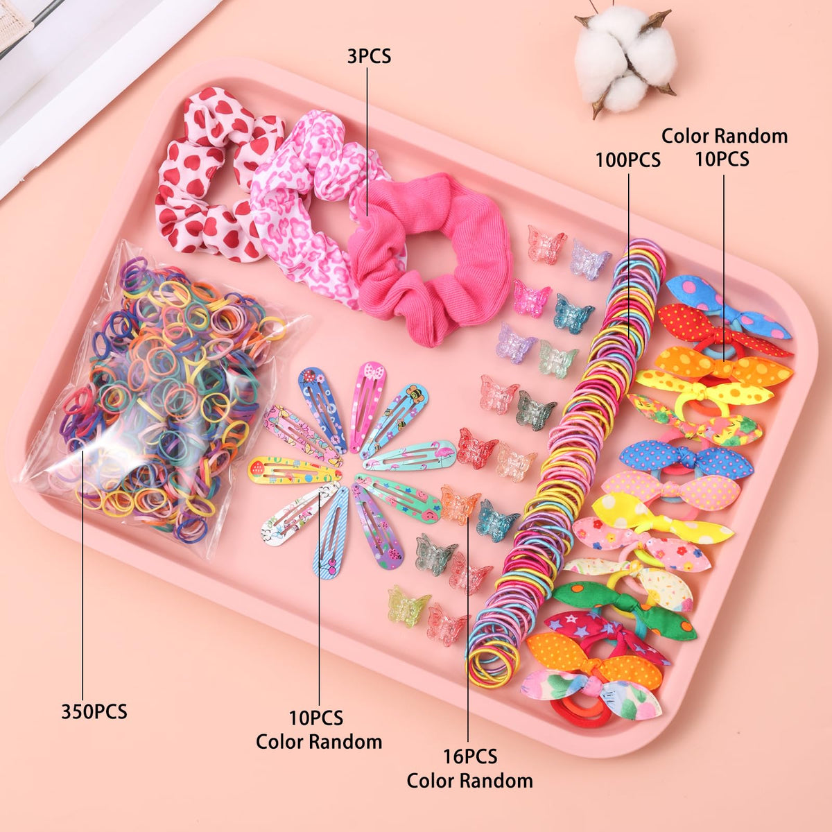 Rosvia butterfly clips detail with colorful design and easy snap benefit