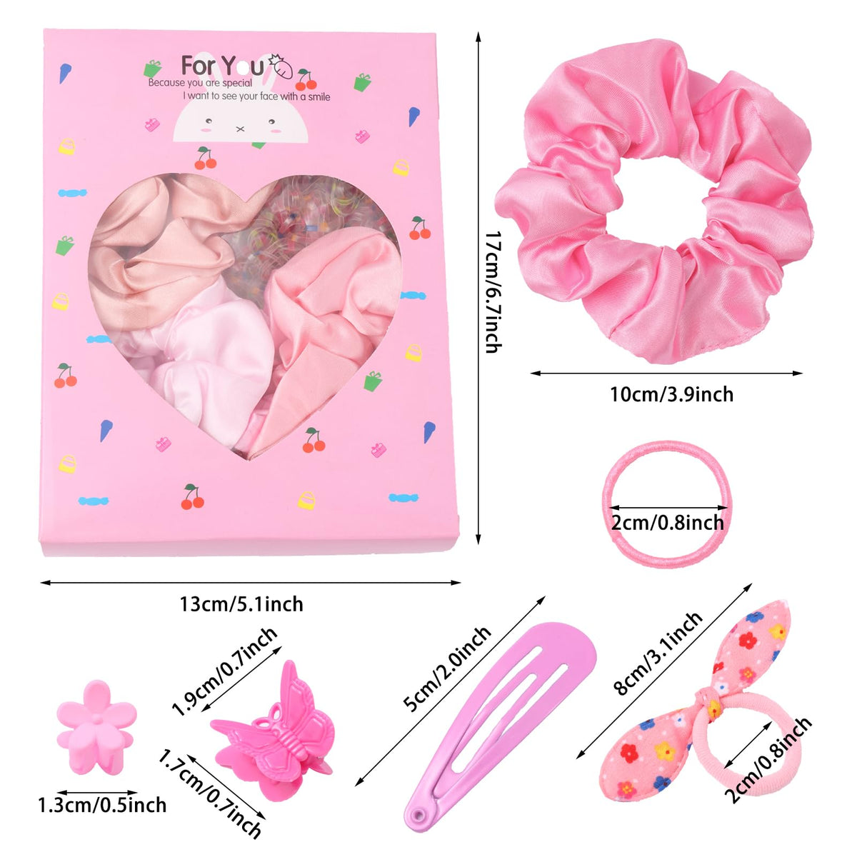 Rosvia assorted colorful elastic hair ties close-up showing soft stretch and durability