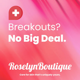 ROSELYNBOUTIQUE label close-up listing sizes and tea tree oil feature