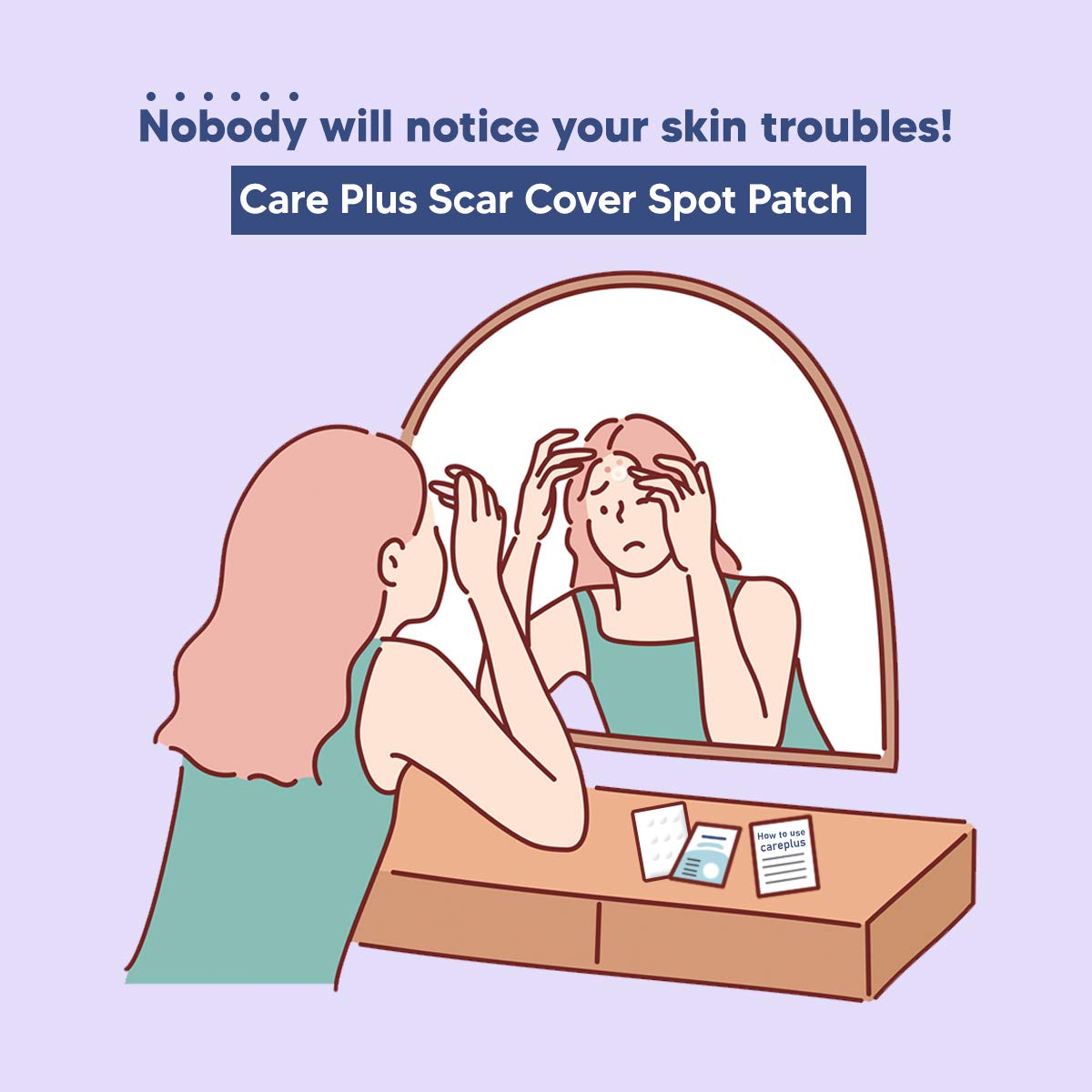 ROUND A’ROUND pocket pack on table, convenient travel-friendly blemish care