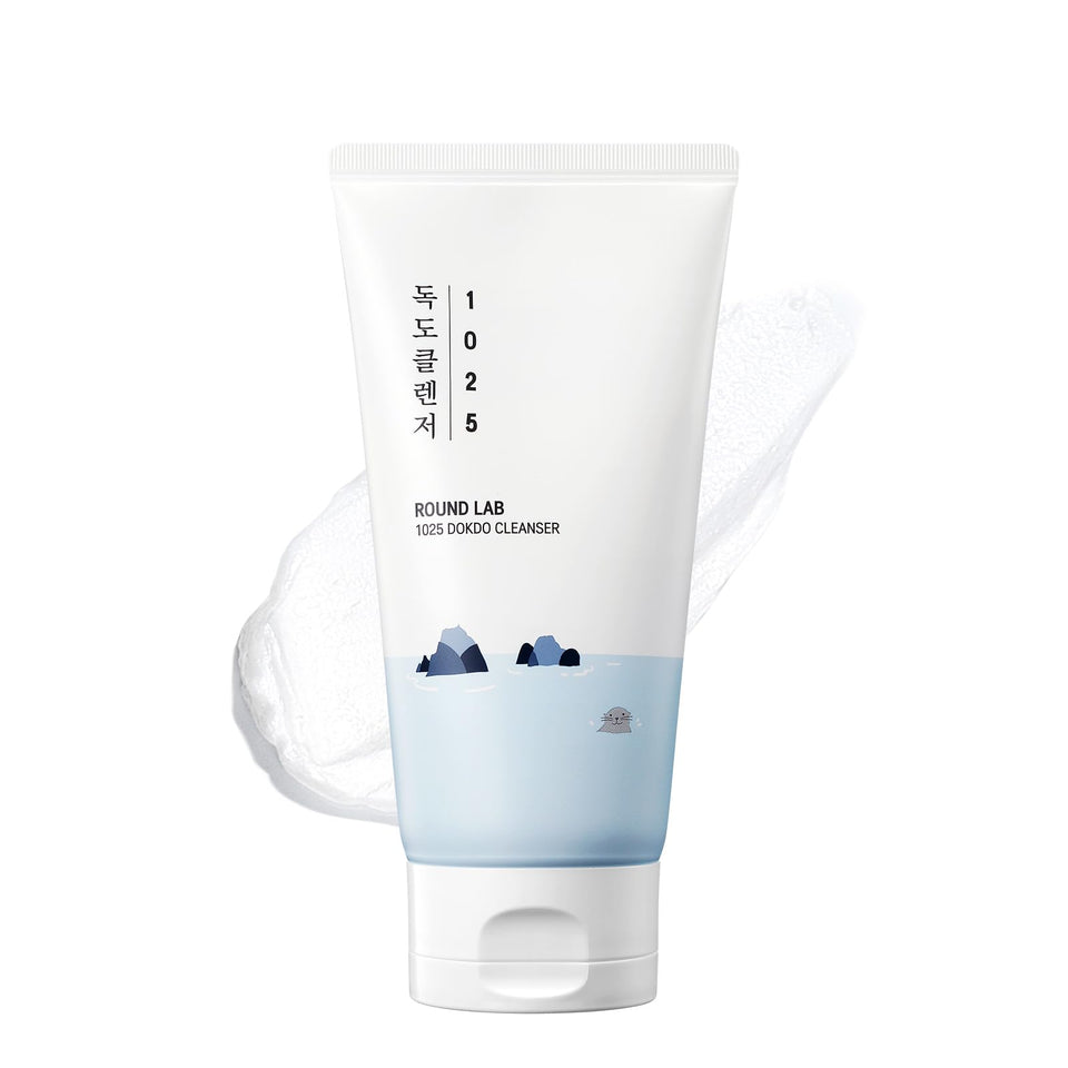 ROUND LAB cleanser front packaging showing product and benefits