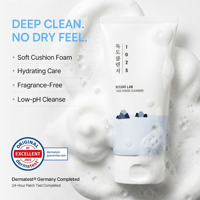 ROUND LAB product label showing ingredients and calming actives