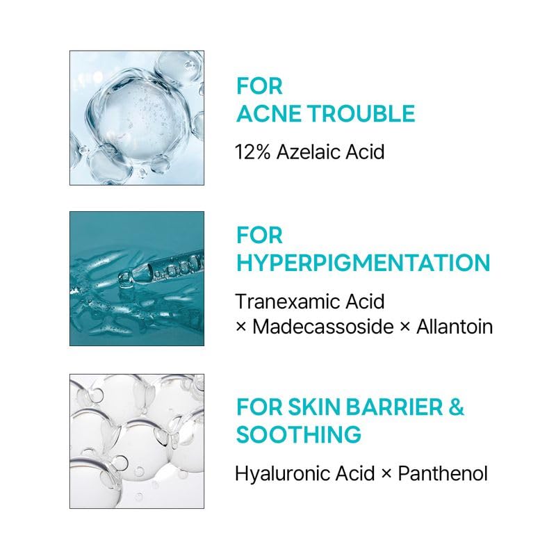 ROUND LAB ingredient label showing azelaic acid concentration and beta-glucan for calm