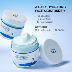 ROUND LAB cream spread on hand demonstrating non-greasy finish