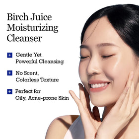 ROUND LAB creamy foam on hand demonstrating effective yet soft lather