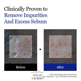ROUND LAB cleanser splashing with water showing rinsable hydration benefit
