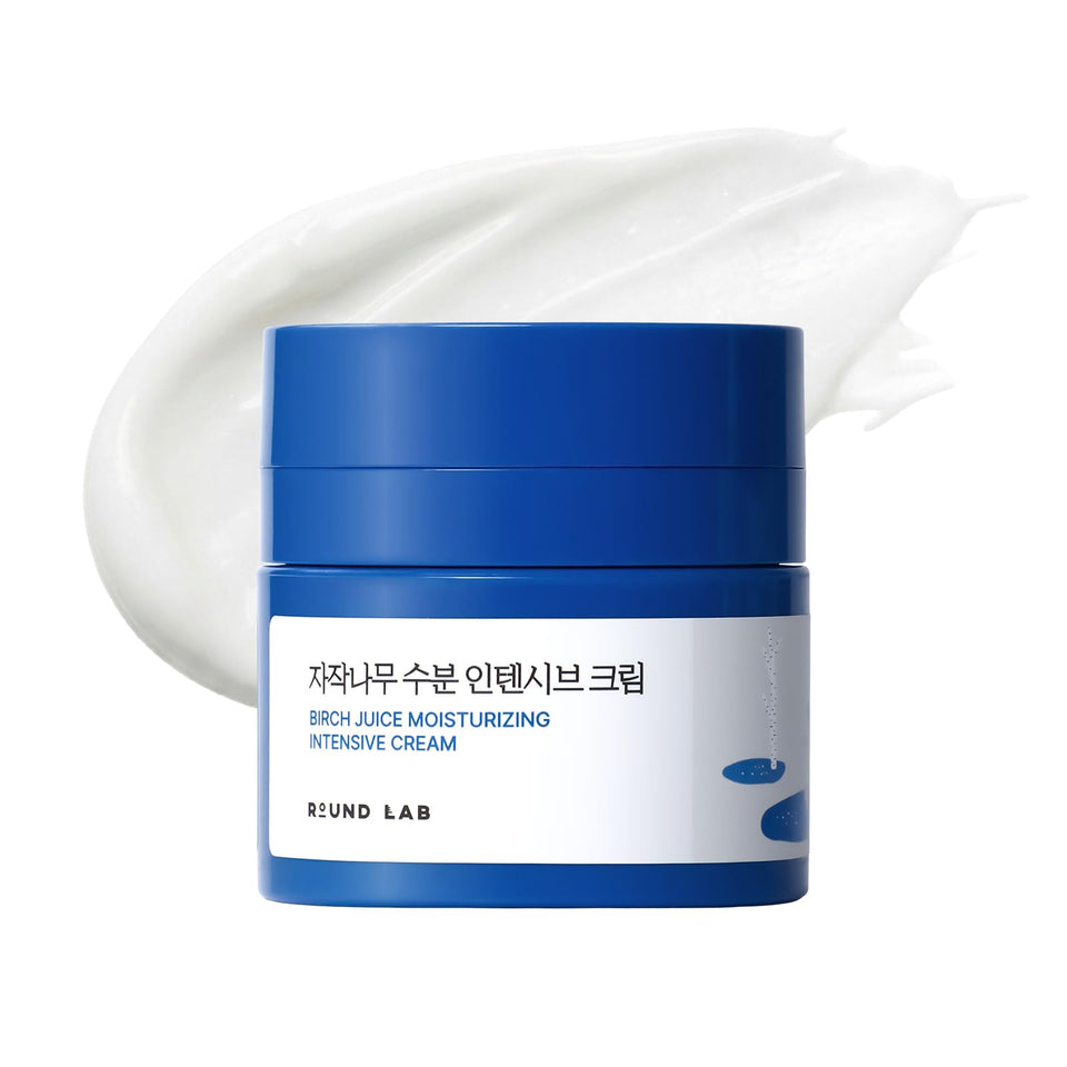 ROUND LAB front jar shot showing packaging and clear moisturizing benefit