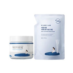 ROUND LAB front jar and box showing packaging and set value
