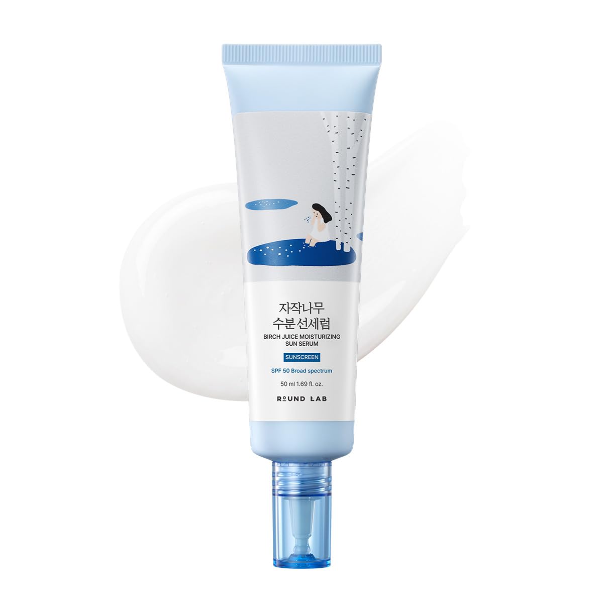 ROUND LAB front packaging showing SPF50 and product benefits for quick identification