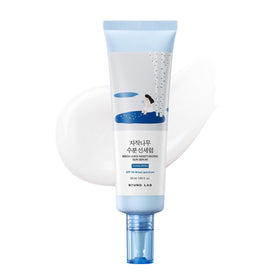 ROUND LAB front packaging showing SPF50 and product benefits for quick identification