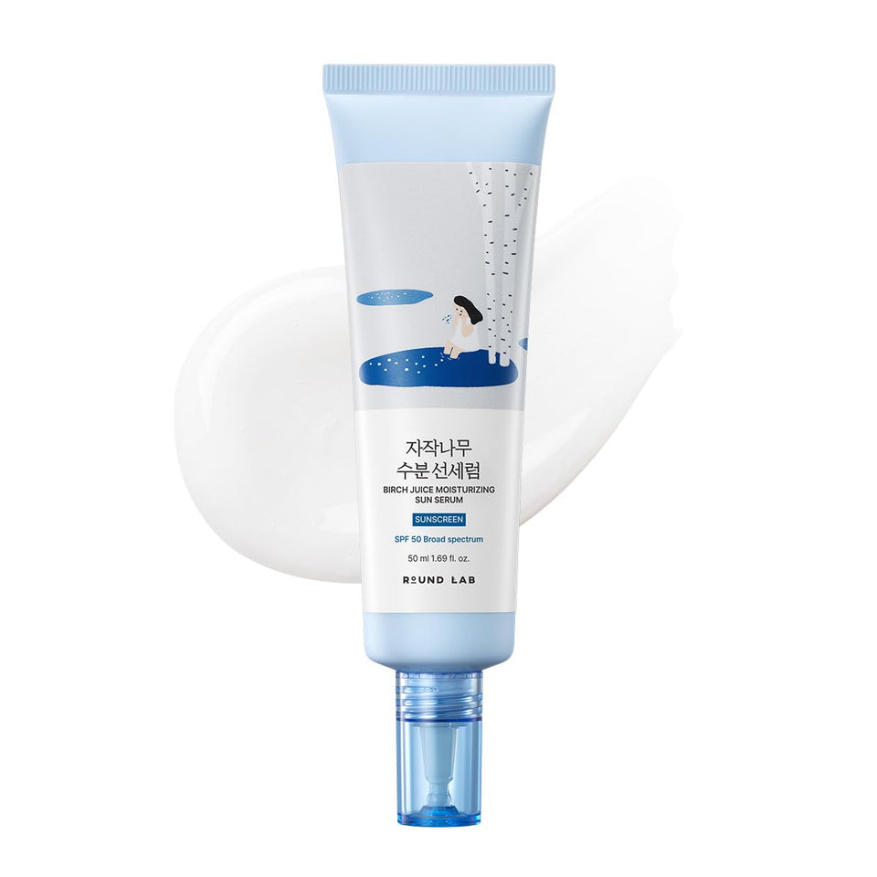 ROUND LAB front packaging showing SPF50 and product benefits for quick identification