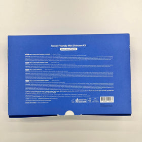 ROUND LAB kit next to a credit card showing size comparison for easy packing and travel