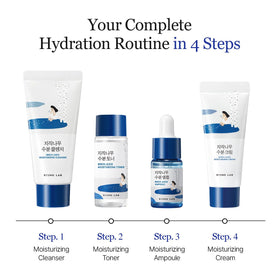 ROUND LAB toner pouring detail showing lightweight hydration for fast absorption and prep