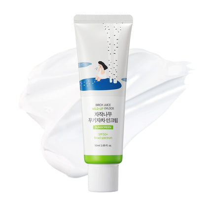 ROUND LAB bottle front label showing SPF 50+ protection and zinc oxide benefit