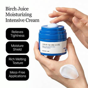 ROUND LAB texture swatch showing melting cream for instant hydration