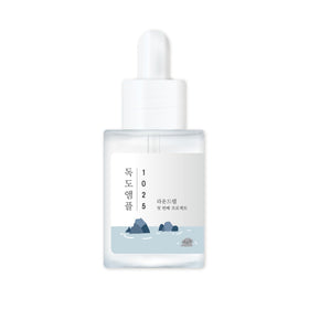 ROUND LAB Dokdo ampule front bottle showing minimalist design and size benefit