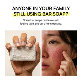 ROUND LAB dense foam lather closeup that removes makeup without drying