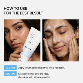 ROUND LAB cleanser staged in bathroom to show routine-friendly convenience