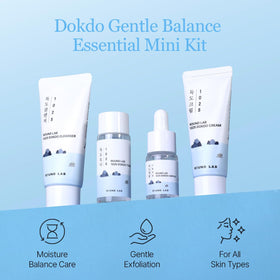 ROUND LAB Dokdo cleanser pump close-up showing gentle foaming texture benefit