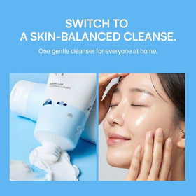 ROUND LAB creamy texture on hand illustrating gentle, hydrating wash
