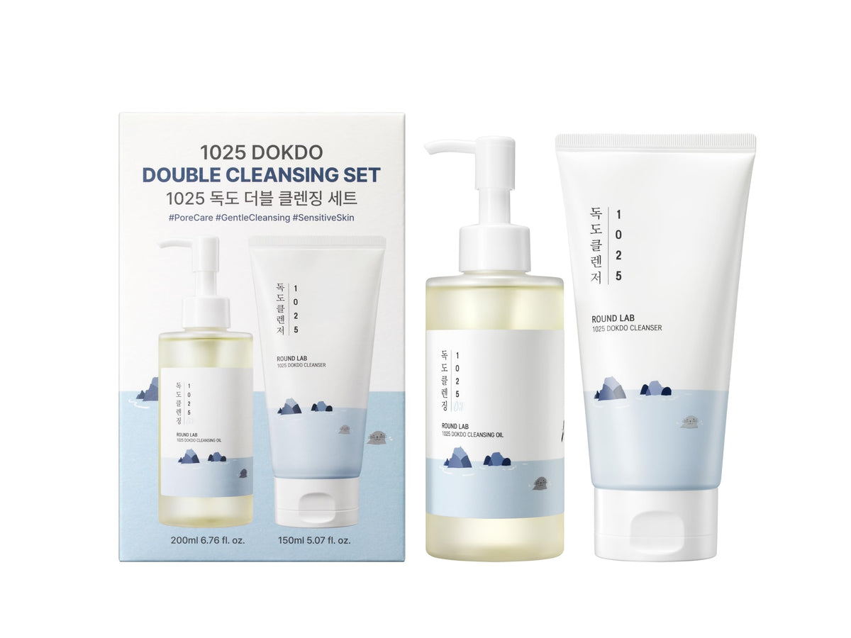 ROUND LAB cleansing oil front label showing benefits of gentle makeup removal
