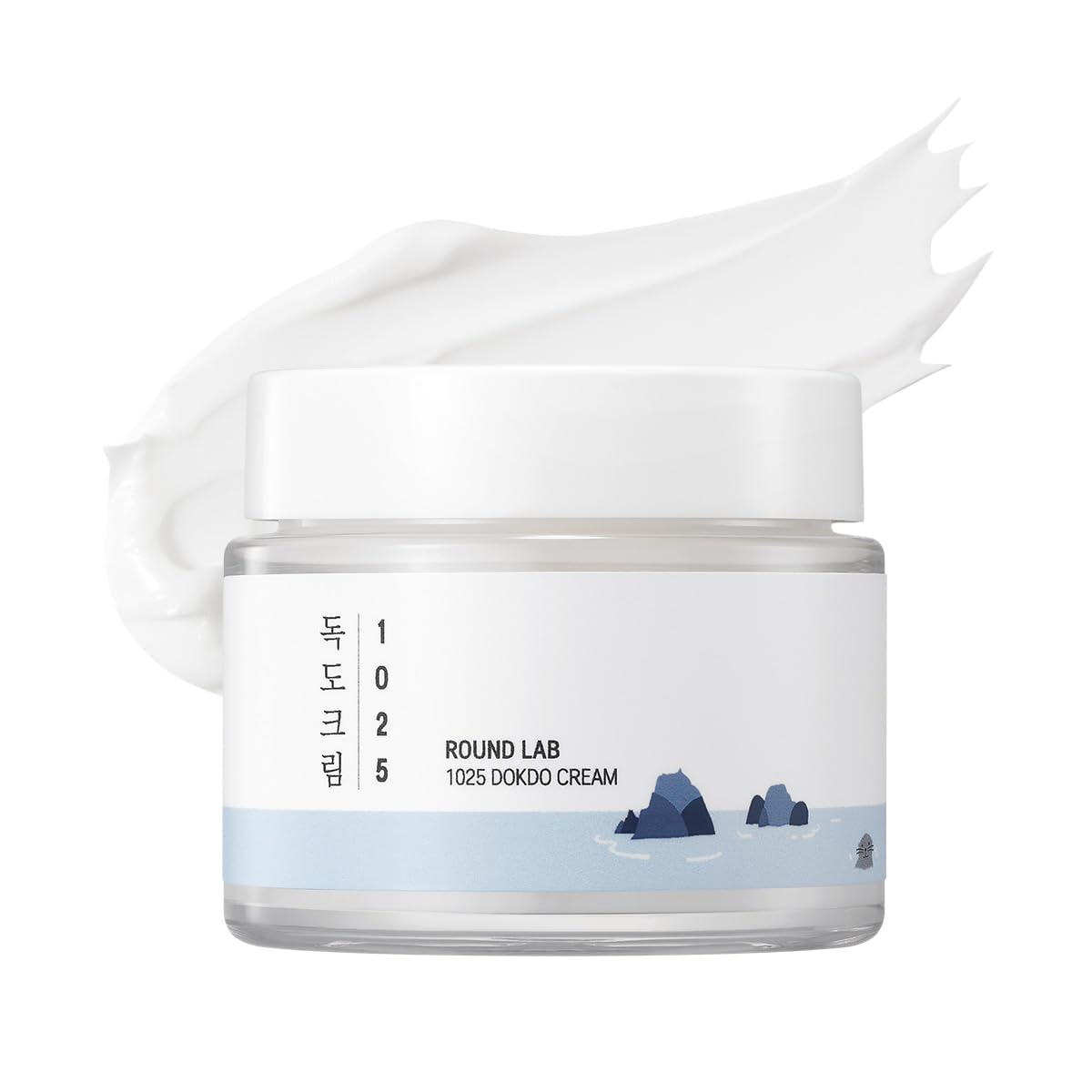 ROUND LAB jar front view showing clean clinical design and moisturizing benefit