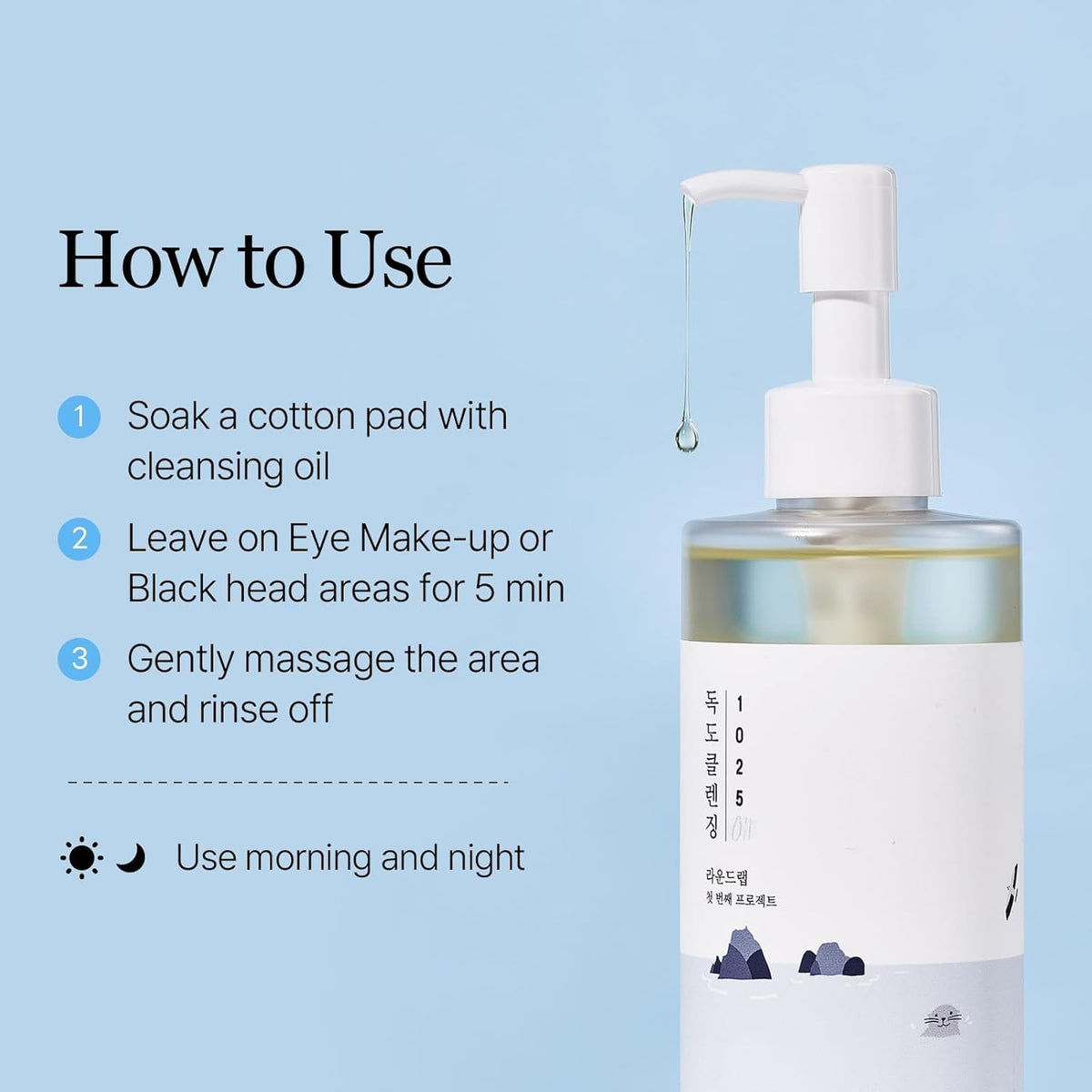 ROUND LAB duo styled on bathroom shelf suggesting daily skincare ritual