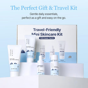 ROUND LAB Dokdo kit inside travel bag showing portability and convenience benefit