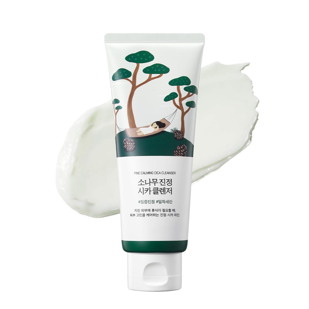 ROUND LAB front pump bottle showing product design and easy dispensing benefit